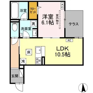 エスペリア栄町【1階】の間取り