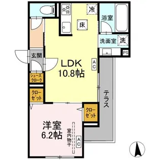 エスペリア栄町【1階】の間取り