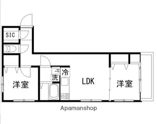 カルディア中央【5階】の間取り