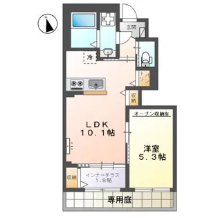 ヌーヴェルテールA【1階】の間取り