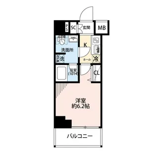 プレール・ドゥーク横濱子安【5階】の間取り