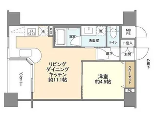 パレ・ソレイユ相模大野ステーションフロント【4階】の間取り