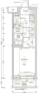 LOG登戸STATION SIDE【1階】の間取り