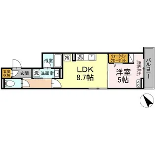 DーBLOOM COURT【2階】の間取り