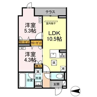 セレスティア西寺尾 A【1階】の間取り