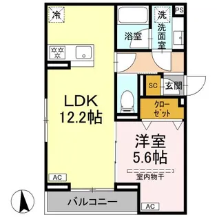D PAINA 犬蔵【3階】の間取り