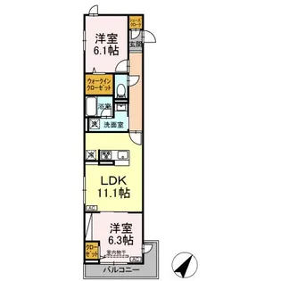 ホープハイツ【3階】の間取り
