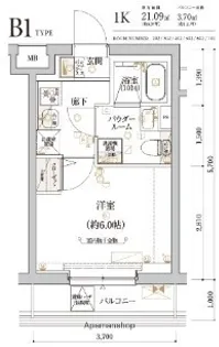 ECREDE横濱吉野町【2階】の間取り