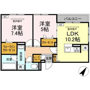 イヴレーア中町【3階】の間取り