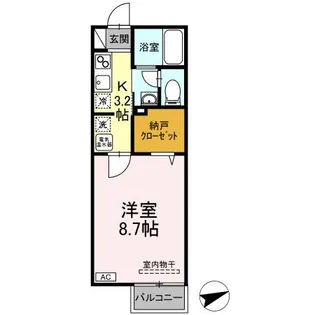 サニーヒルズII【1階】の間取り