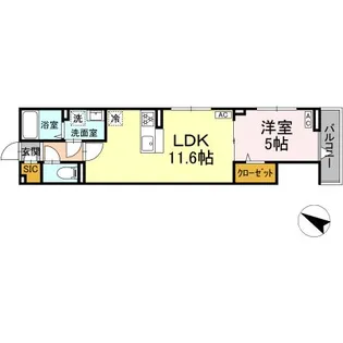 セレスティア大森東【2階】の間取り