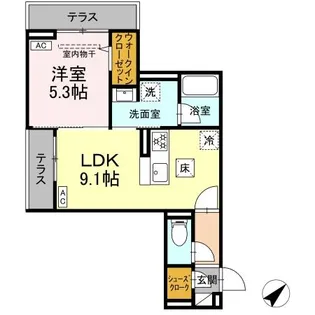 ヴェルレガーロ【1階】の間取り