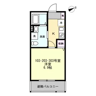 ベイフォンテ辻堂【2階】の間取り