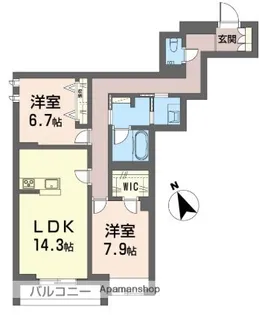 サウザンド ドリーム ハウス【2階】の間取り