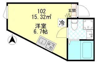 ムーンテラス多摩川【1階】の間取り