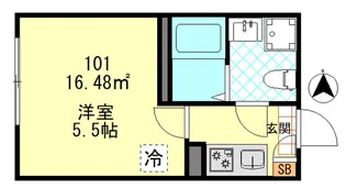 ムーンテラス多摩川【1階】の間取り