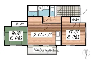 ブルーリーフ・K【1階】の間取り