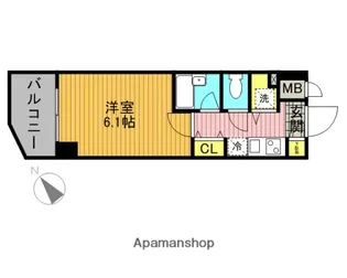 グランヴァンタクティス横濱【5階】の間取り