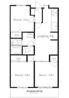 コートハウス新川崎【4階】の間取り