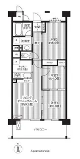 神奈川県横浜市港北区樽町1丁目【マンション】の間取り