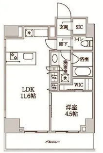 レジディア中延Ⅱ【13階】の間取り