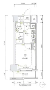 神奈川県川崎市中原区新丸子東1丁目【マンション】の間取り