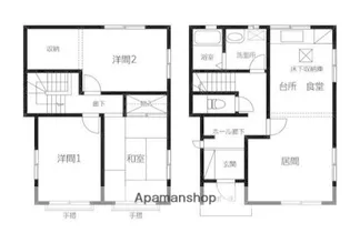 神奈川県横浜市神奈川区三ツ沢南町【テラスハウス】の間取り