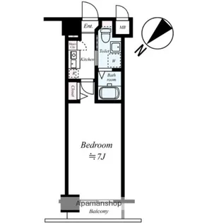 グリフィン新横浜・参番館【2階】の間取り