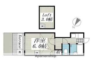 レオパレスブランカ【102号室】の間取り