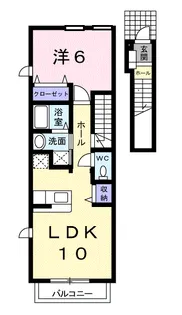 グリーンヴィラージュA棟【2階】の間取り