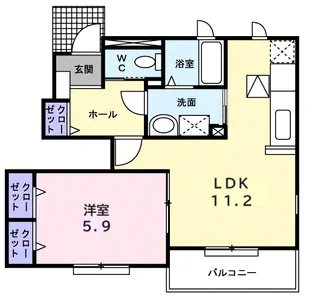 プラシード【1階】の間取り