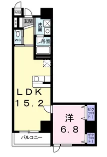 ボヌール ドゥ【4階】の間取り