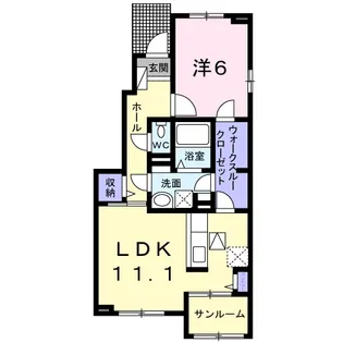 サザンクロス【1階】の間取り