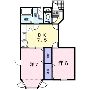 シャンミリュー弐番館【1階】の間取り