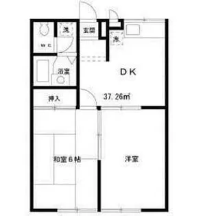 エステートピアマルイI【1階】の間取り