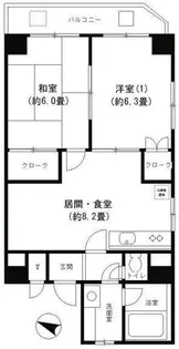 ピュアハイム本田【6階】の間取り