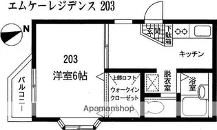 エムケーレジデンス【1階】の間取り