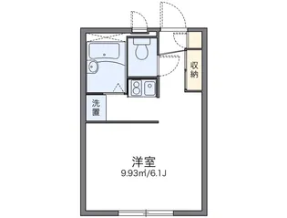 レオパレスサンハイムB【1階】の間取り