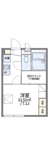 レオパレスSHIOKAZEⅡ【1階】の間取り