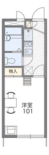 レオパレスカメリア五番館【1階】の間取り