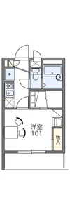 レオパレスグラッドⅡ【2階】の間取り
