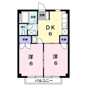 プラムハイツA【1階】の間取り