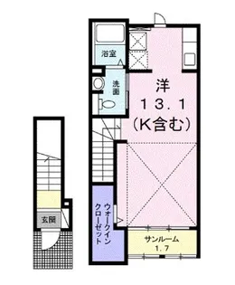 カーサ ディーオ【2階】の間取り