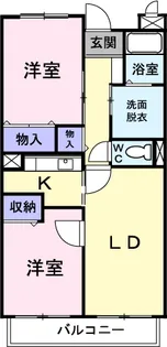 ラ・セラ・イースト【1階】の間取り