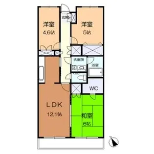 パレススクエア港南台【1階】の間取り