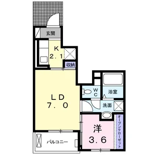 ヴィラ・スペランツア【1階】の間取り