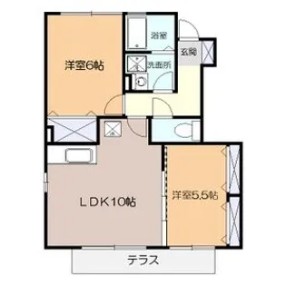 コーポ藤B【103号室】の間取り