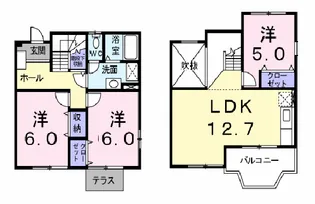 ノワ・シュクレ【1階】の間取り