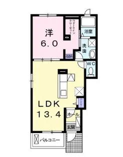 グリーンフォレストB【1階】の間取り