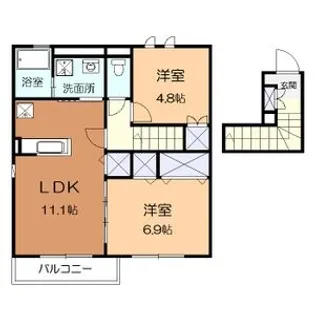 コンフォートソウミ【2階】の間取り